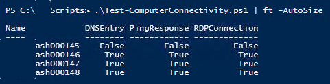 Test-ComputerConnectivity