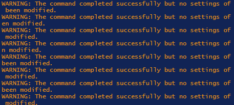 PowerShell warning messages during address book policy assignment