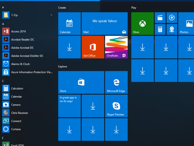 Windows Start Menu