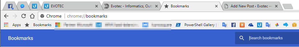 Chrome address bar with chrome://bookmarks/ open