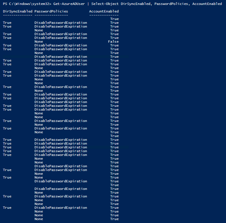 Wynik polityki hasel uzytkownika nadal pokazujacy DisablePasswordExpiration po wlaczeniu ustawienia globalnego