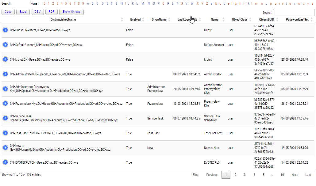 Alphabet Search for HTML with case sensitivity and numbers via DataTables