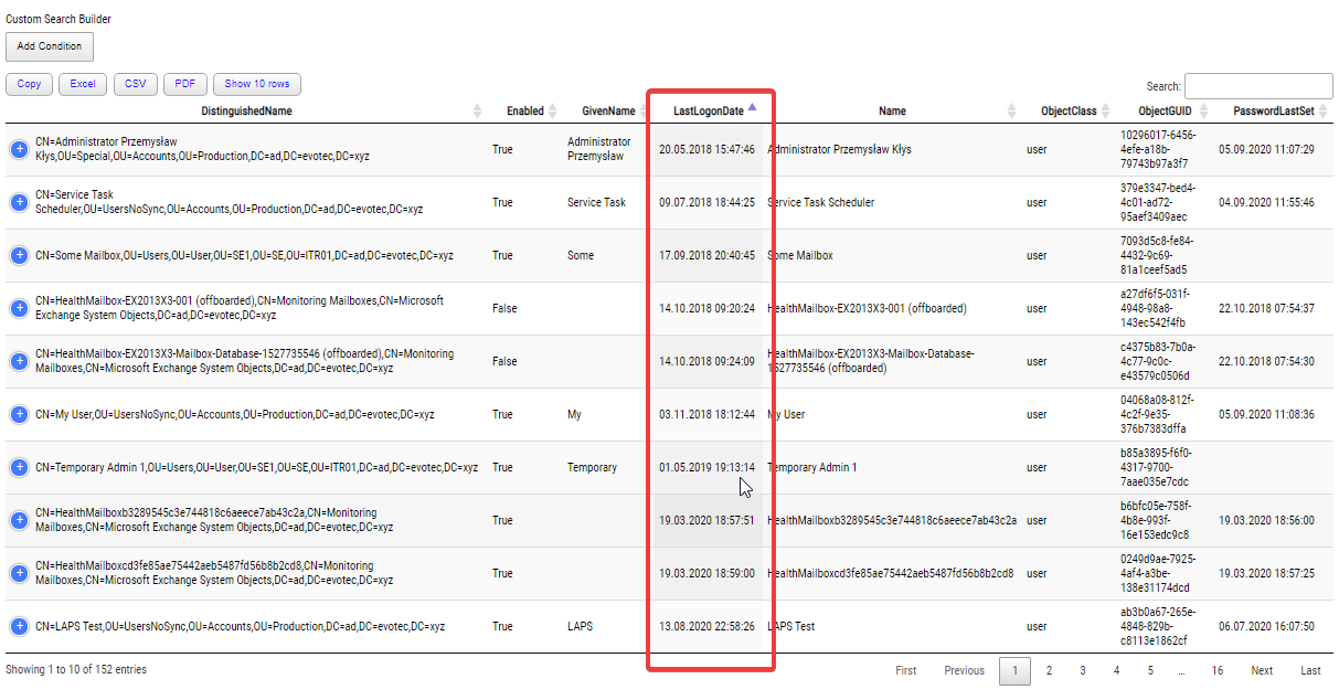 PSWriteHTML table with conditional formatting applied to mixed date columns