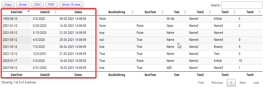 Sorting multiple date ranges