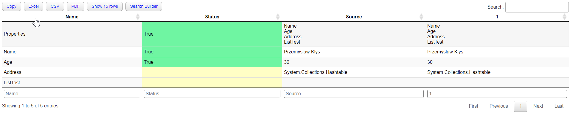 PSWriteHTML visual comparison view highlighting object differences