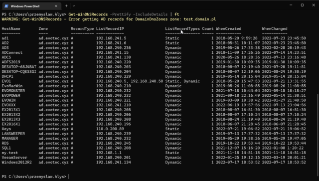 Get DNS Duplicate Entries